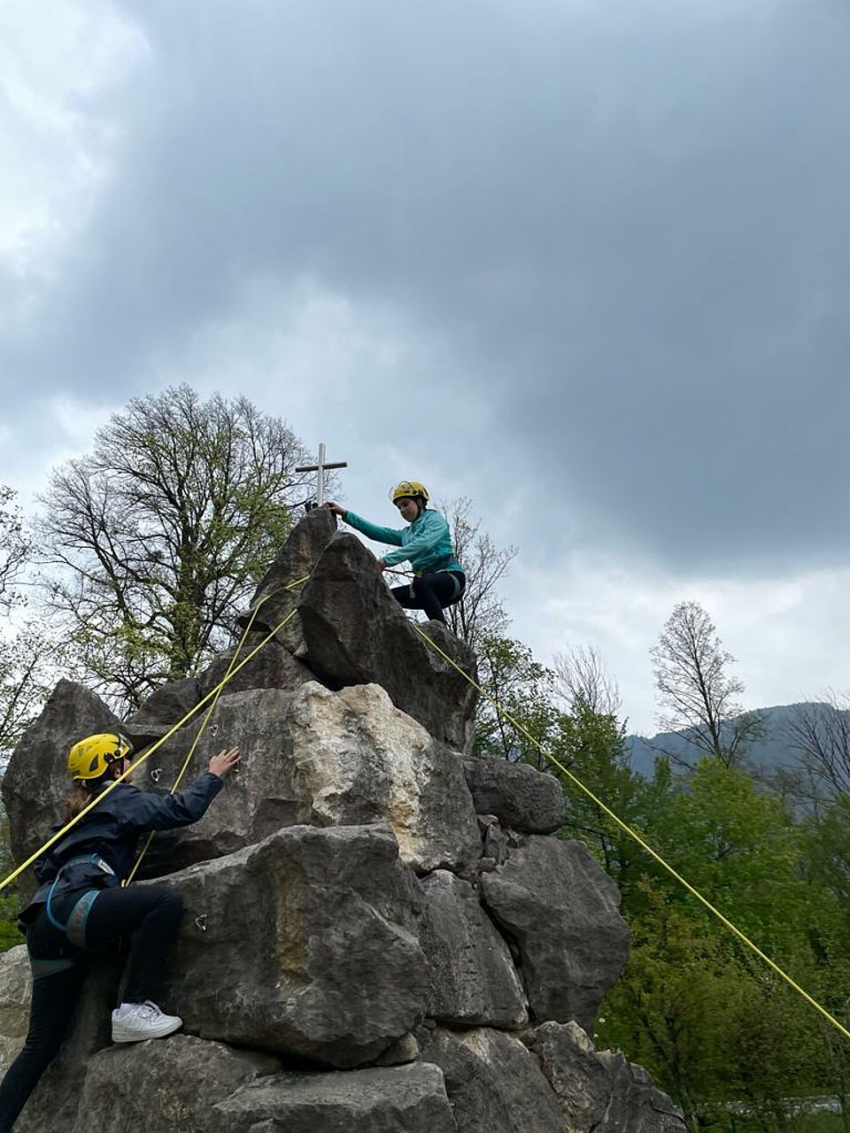 Klettern am Berg